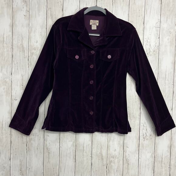 DCC Jeanswear Vintage Purple Corduroy Long Sleeve Button Down Collared Jacket - Picture 1 of 10